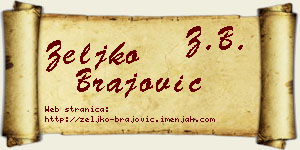 Željko Brajović vizit kartica